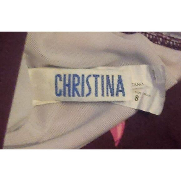 NWOT CHRISTINA Strapless Floral One-Piece Skirted Bathingsuit Women's Size 8 - Picture 5 of 5